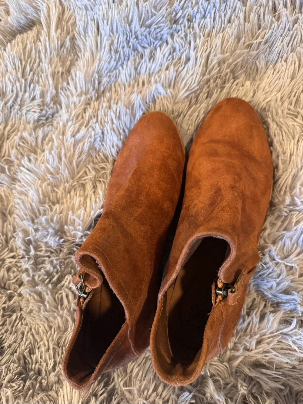 SO Suede Ankle Booties - Rust